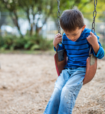 Photo of child swinging