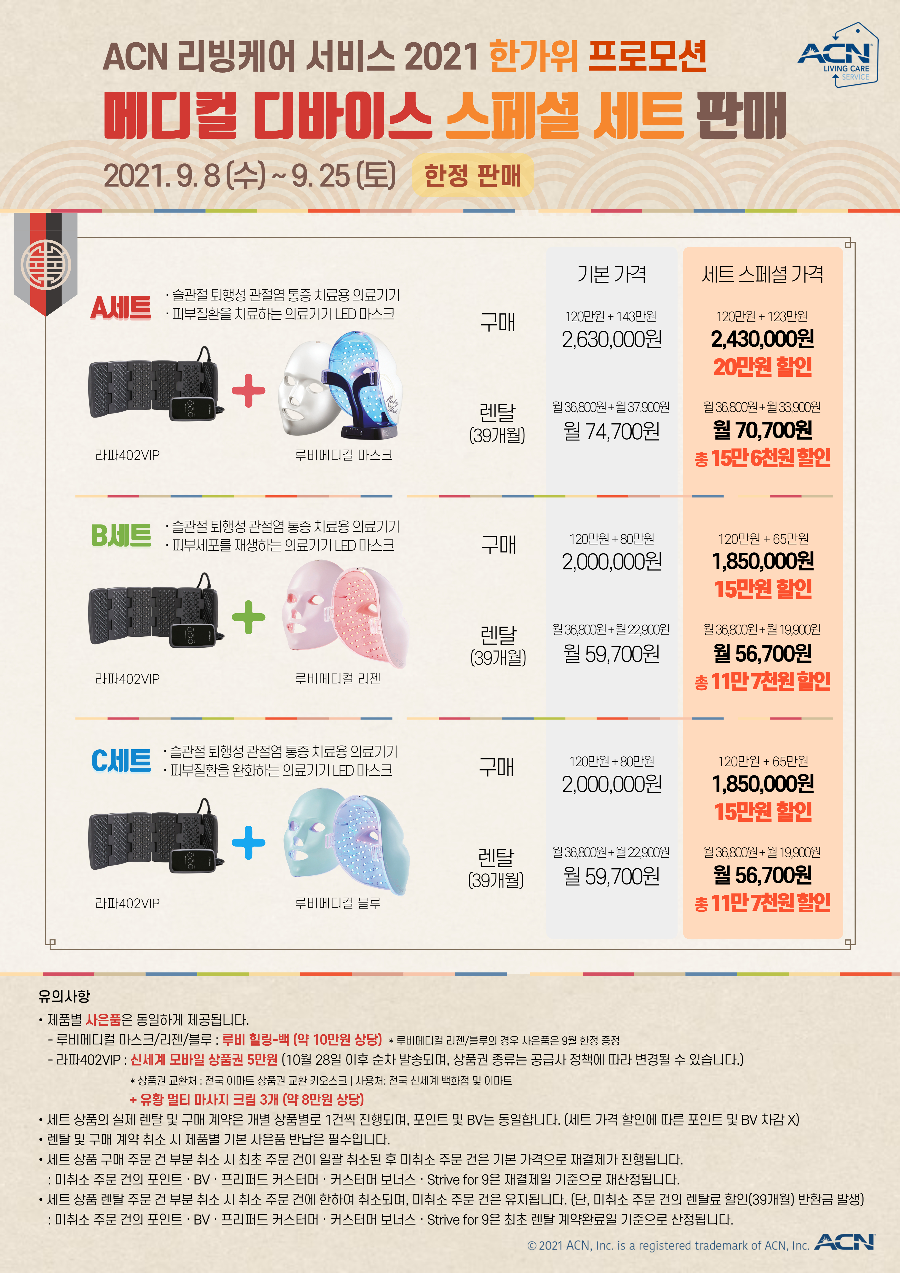 ACN 리빙케어 서비스, 2021 한가위 프로모션